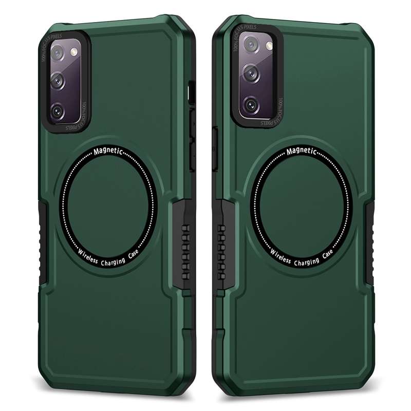 For Samsung Galaxy S20 FE MagSafe Shockproof Armor Phone Case(Black)