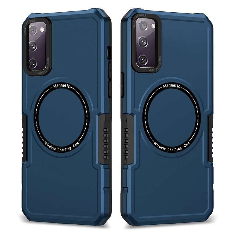 For Samsung Galaxy S20 FE MagSafe Shockproof Armor Phone Case(Black)