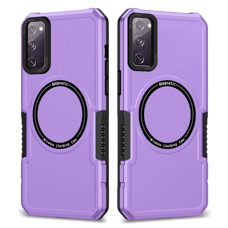 For Samsung Galaxy S20 FE MagSafe Shockproof Armor Phone Case(Black)
