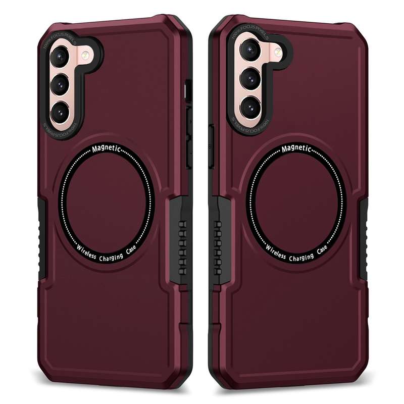 For Samsung Galaxy S21 5G MagSafe Shockproof Armor Phone Case(Black)