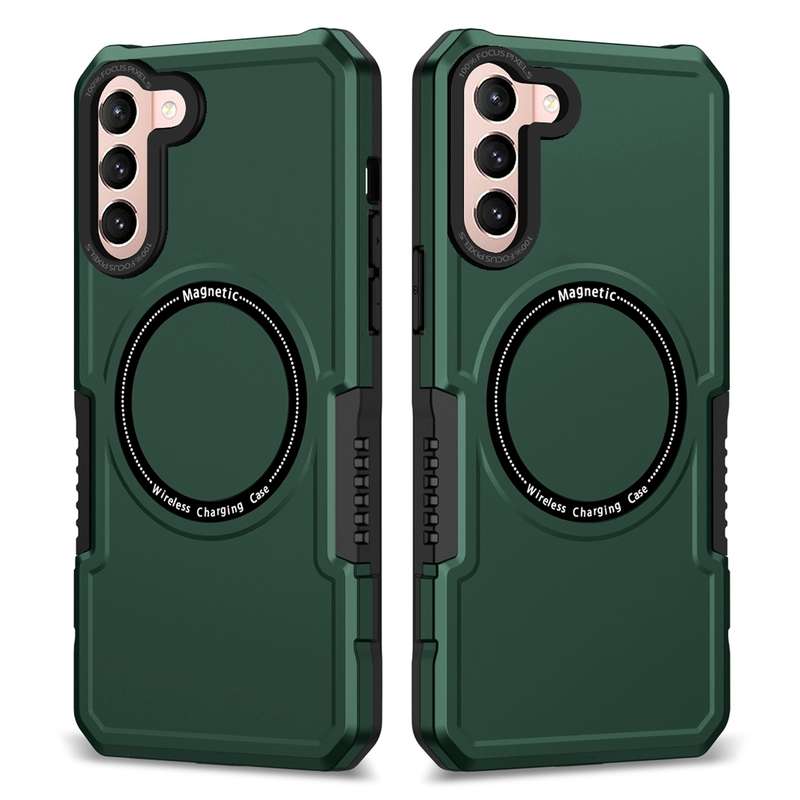 For Samsung Galaxy S21 5G MagSafe Shockproof Armor Phone Case(Black)