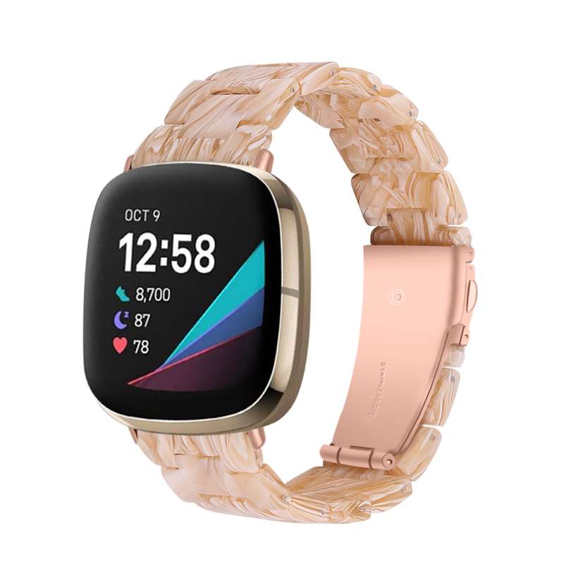 For Fitbit Versa 4 / Sense 2 Universal Resin Watch Band(Dark Grey)