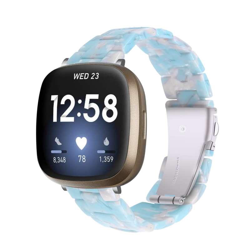 For Fitbit Versa 4 / Sense 2 Universal Resin Watch Band(Dark Grey)