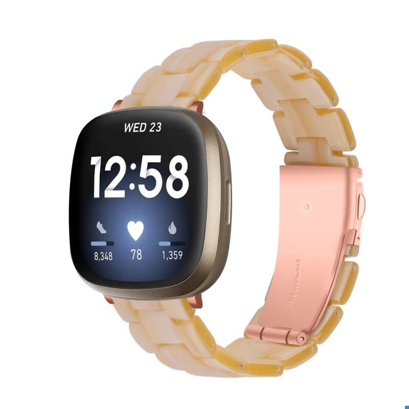 For Fitbit Versa 4 / Sense 2 Universal Resin Watch Band(Dark Grey)