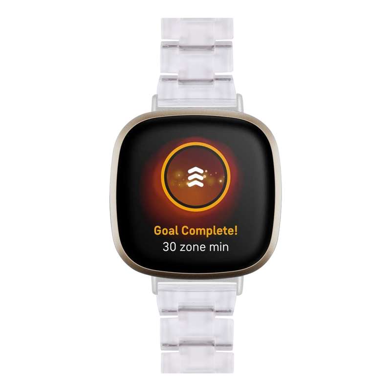 For Fitbit Versa 4 / Sense 2 Universal Resin Watch Band(Dark Grey)