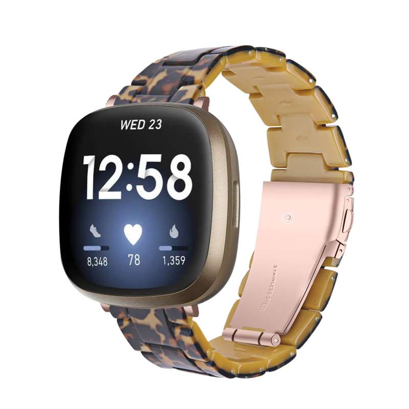 For Fitbit Versa 4 / Sense 2 Universal Resin Watch Band(Dark Grey)
