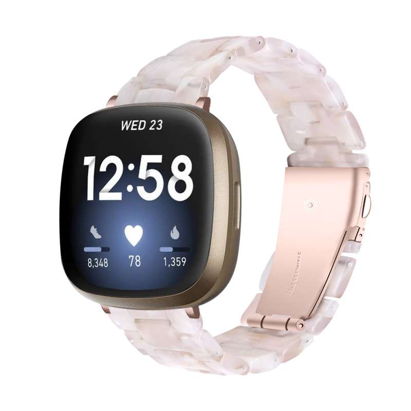 For Fitbit Versa 4 / Sense 2 Universal Resin Watch Band(Dark Grey)