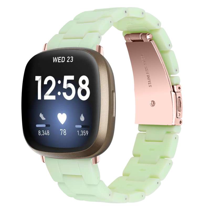 For Fitbit Versa 4 / Sense 2 Universal Resin Watch Band(Dark Grey)