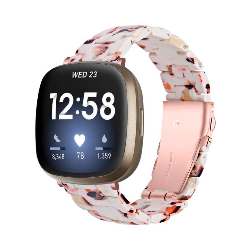 For Fitbit Versa 4 / Sense 2 Universal Resin Watch Band(Dark Grey)