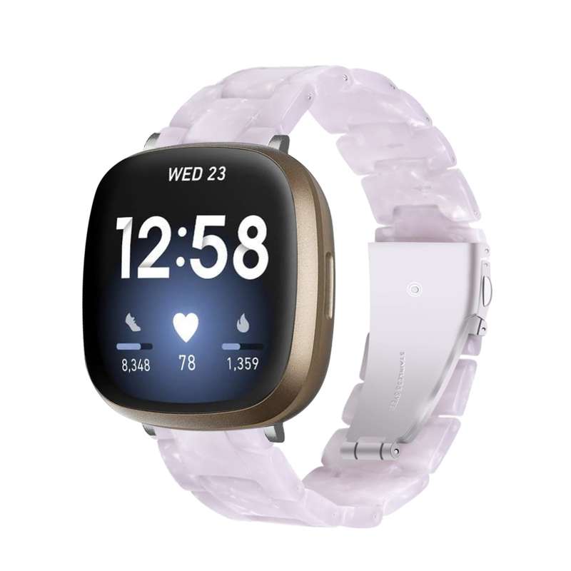 For Fitbit Versa 4 / Sense 2 Universal Resin Watch Band(Dark Grey)
