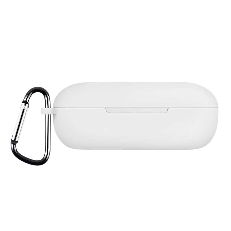 For Huawei FreeBuds SE Pure Color Bluetooth Earphone Silicone Case with Hook(Dark Green)