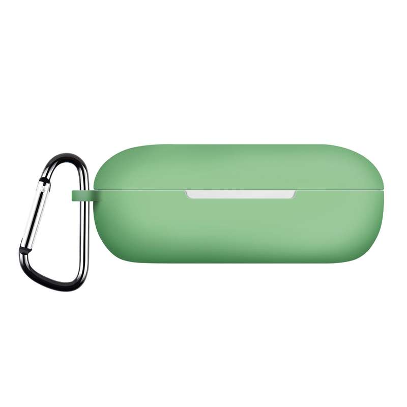 For Huawei FreeBuds SE Pure Color Bluetooth Earphone Silicone Case with Hook(Dark Green)