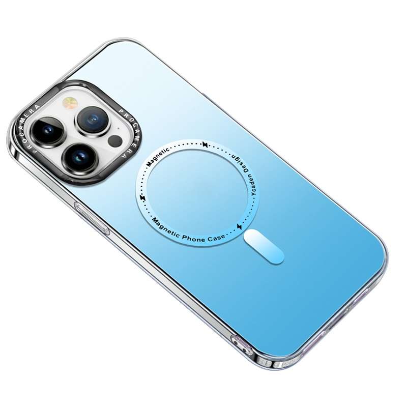 For iPhone 13 Pro Max MagSafe Gradient Phone Case(Purple)