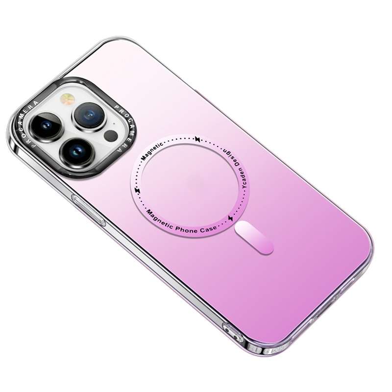 For iPhone 13 Pro Max MagSafe Gradient Phone Case(Purple)