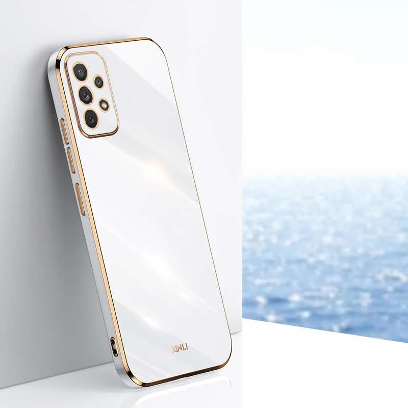 For Samsung Galaxy A73 5G XINLI Straight Edge 6D Electroplate TPU Phone Case(Black)