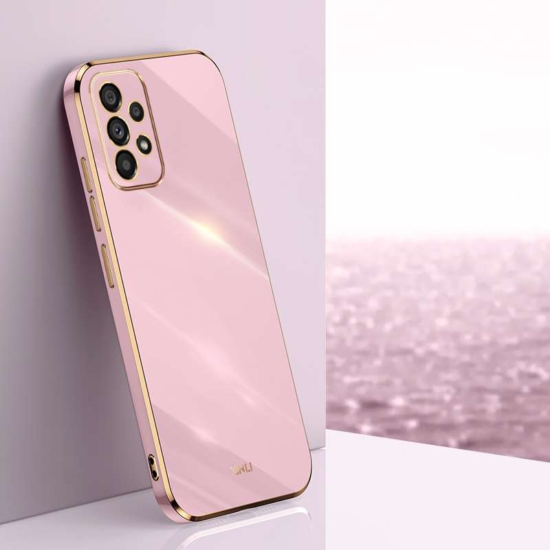 For Samsung Galaxy A33 5G XINLI Straight Edge 6D Electroplate TPU Phone Case(Pink)