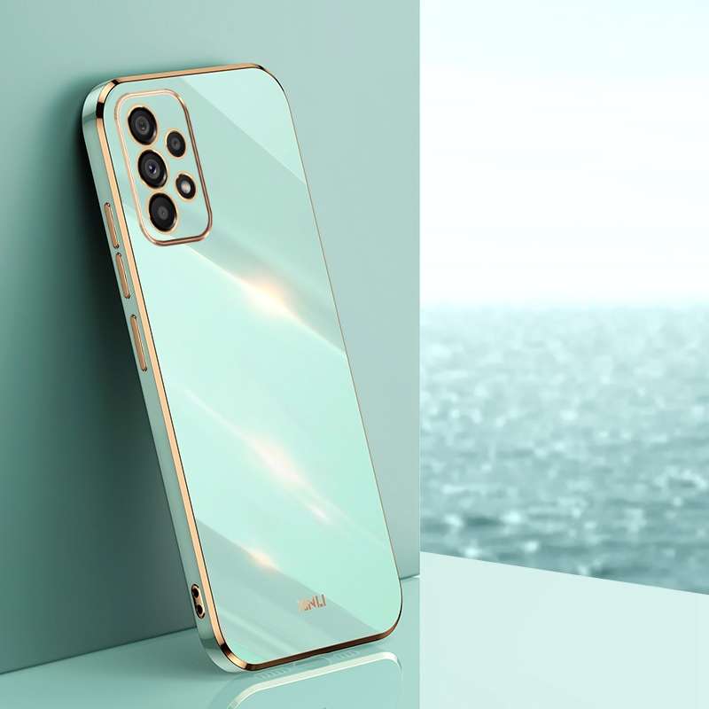 For Samsung Galaxy A33 5G XINLI Straight Edge 6D Electroplate TPU Phone Case(Pink)