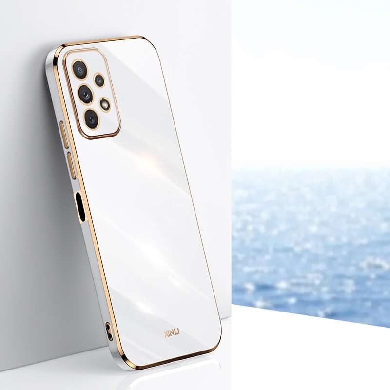 For Samsung Galaxy A13 4G XINLI Straight Edge 6D Electroplate TPU Phone Case(Celestial Blue)