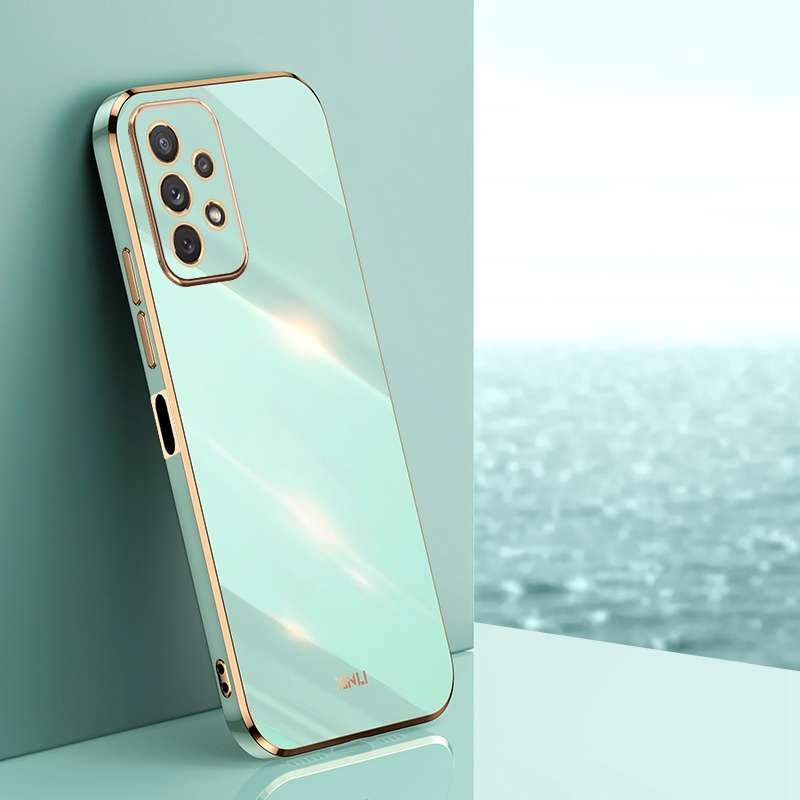 For Samsung Galaxy A13 4G XINLI Straight Edge 6D Electroplate TPU Phone Case(Celestial Blue)