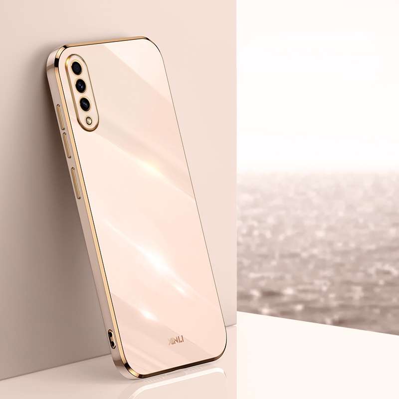 For Samsung Galaxy A50 XINLI Straight Edge 6D Electroplate TPU Phone Case(Black)