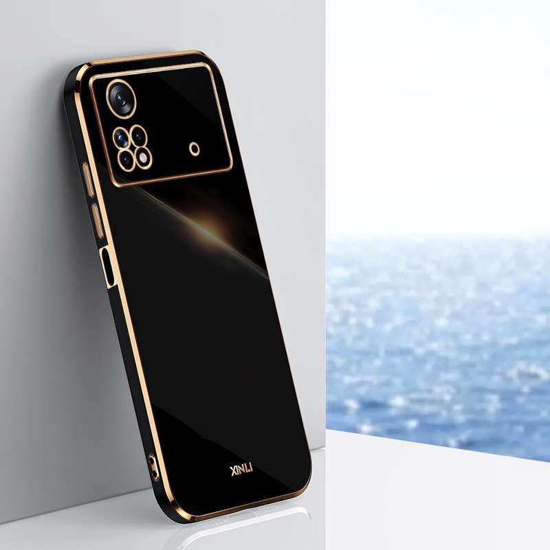 For Xiaomi Poco M4 Pro XINLI Straight Edge 6D Electroplate TPU Phone Case(Celestial Blue)