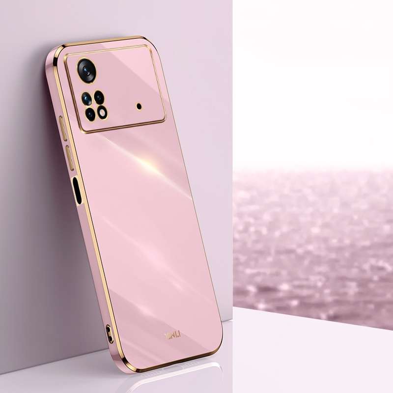 For Xiaomi Poco M4 Pro XINLI Straight Edge 6D Electroplate TPU Phone Case(Celestial Blue)