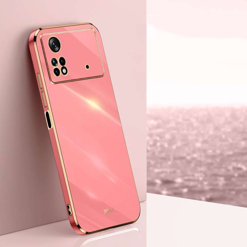 For Xiaomi Poco M4 Pro XINLI Straight Edge 6D Electroplate TPU Phone Case(Celestial Blue)