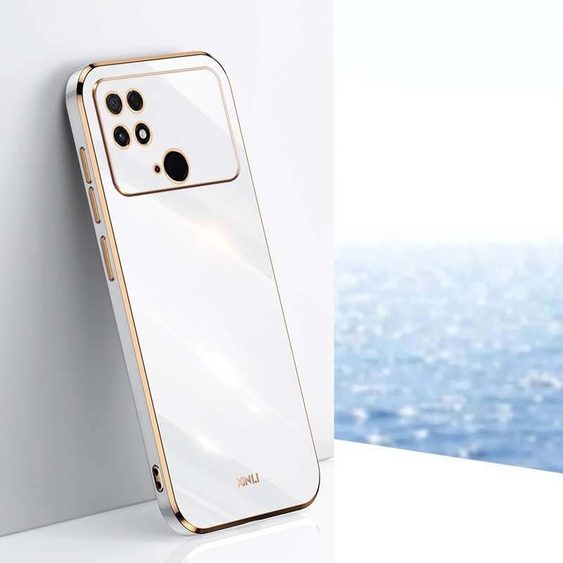 For Xiaomi Poco C40 XINLI Straight Edge 6D Electroplate TPU Phone Case(Cherry Purple)