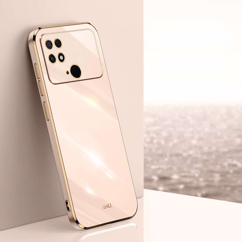 For Xiaomi Poco C40 XINLI Straight Edge 6D Electroplate TPU Phone Case(Cherry Purple)