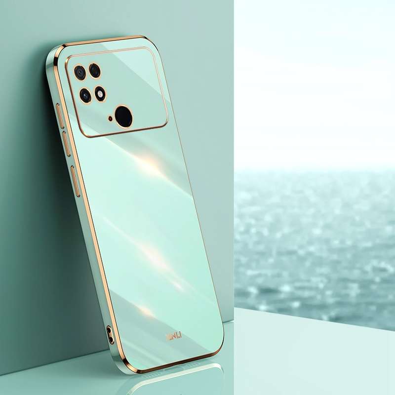 For Xiaomi Poco C40 XINLI Straight Edge 6D Electroplate TPU Phone Case(Cherry Purple)