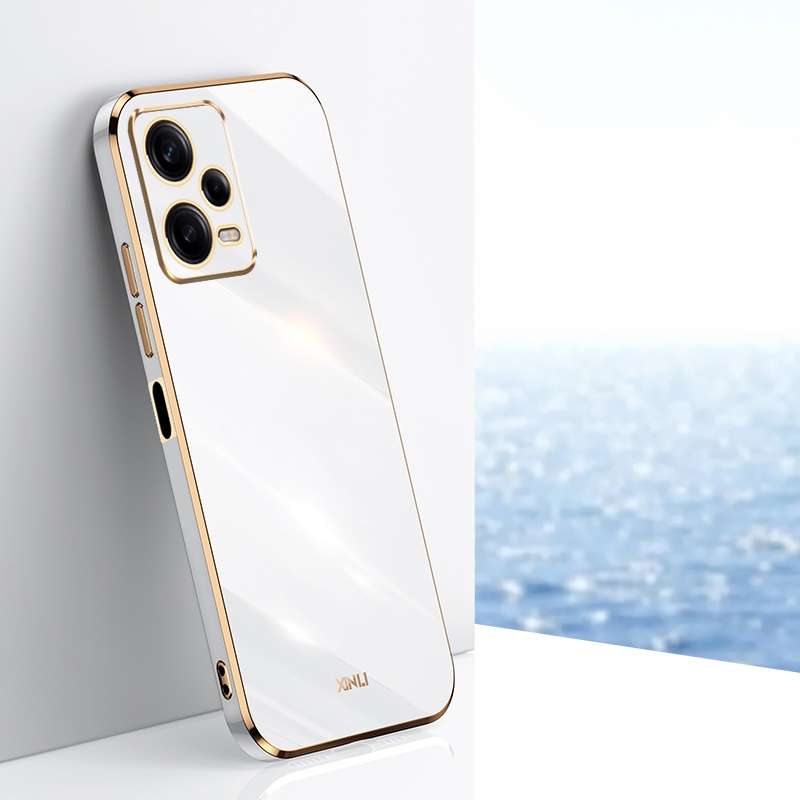 For Xiaomi Redmi Note 12 Pro+ China XINLI Straight Edge 6D Electroplate TPU Phone Case(Cherry Purple