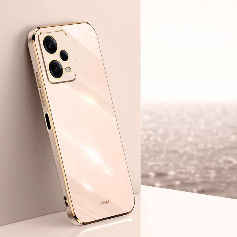For Xiaomi Redmi Note 12 Pro+ China XINLI Straight Edge 6D Electroplate TPU Phone Case(Cherry Purple
