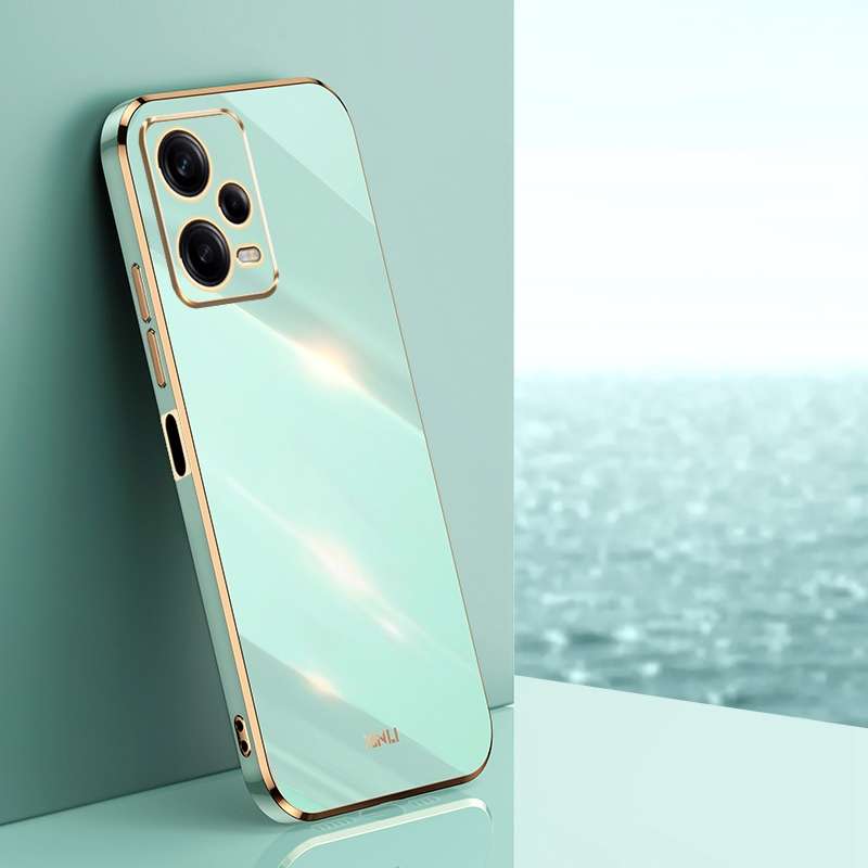 For Xiaomi Redmi Note 12 Pro+ China XINLI Straight Edge 6D Electroplate TPU Phone Case(Cherry Purple