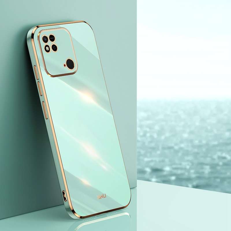 For Xiaomi Redmi 10C XINLI Straight Edge 6D Electroplate TPU Phone Case(Pink)