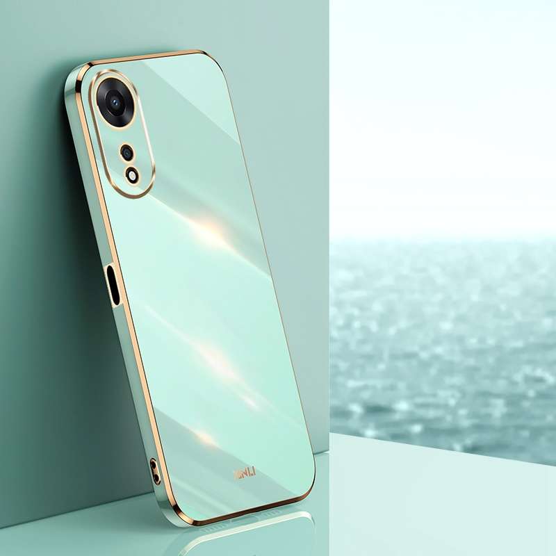 For OPPO A58 5G XINLI Straight Edge 6D Electroplate TPU Phone Case(Pink)
