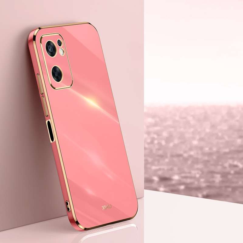 For OPPO Reno7 SE XINLI Straight Edge 6D Electroplate TPU Phone Case(Celestial Blue)