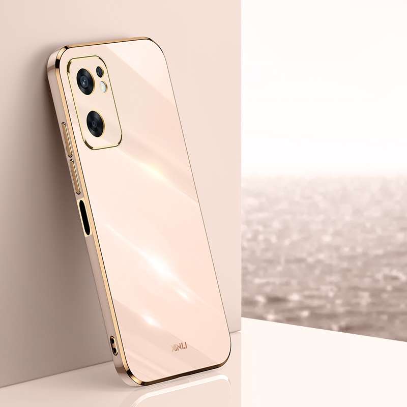 For OPPO Reno7 SE XINLI Straight Edge 6D Electroplate TPU Phone Case(Celestial Blue)