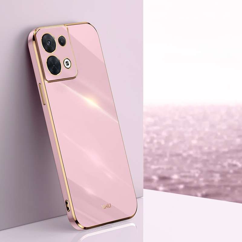 For OPPO Reno8 Pro XINLI Straight Edge 6D Electroplate TPU Phone Case(Black)