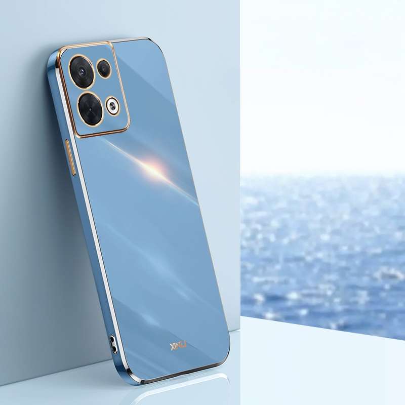 For OPPO Reno8 Pro XINLI Straight Edge 6D Electroplate TPU Phone Case(Black)