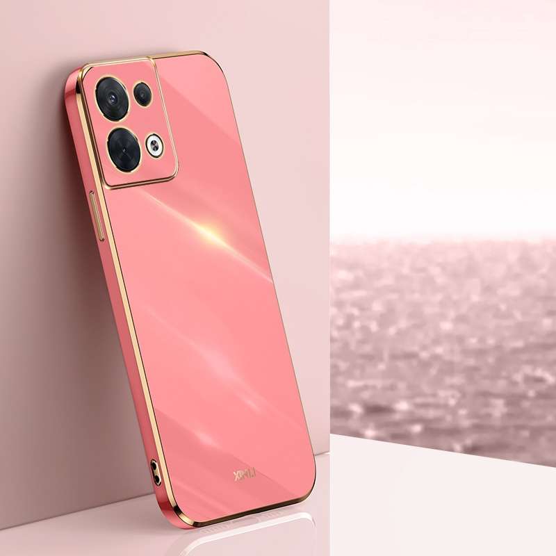 For OPPO Reno8 Pro XINLI Straight Edge 6D Electroplate TPU Phone Case(Black)