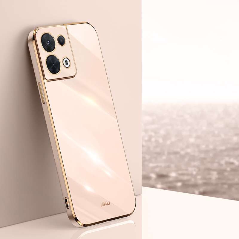 For OPPO Reno8 Pro XINLI Straight Edge 6D Electroplate TPU Phone Case(Black)