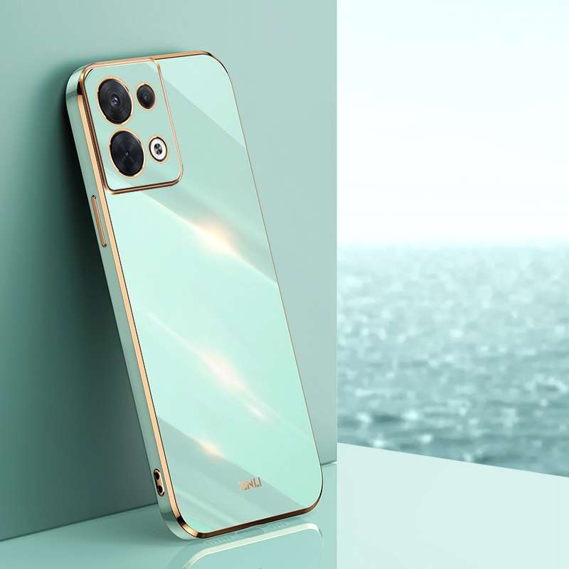 For OPPO Reno8 Pro XINLI Straight Edge 6D Electroplate TPU Phone Case(Black)