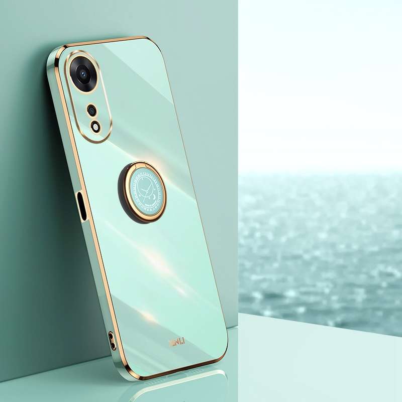 For Samsung Galaxy A04e Gradient Color Glass Phone Case(Green Cyan)