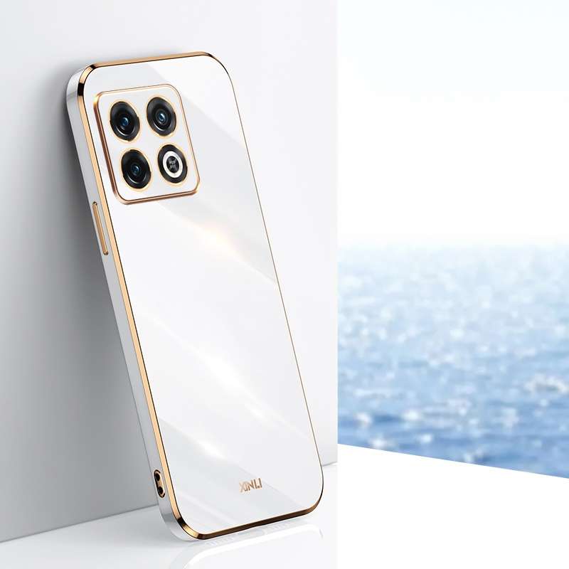 For OnePlus 10 Pro XINLI Straight Edge 6D Electroplate TPU Phone Case(Black)