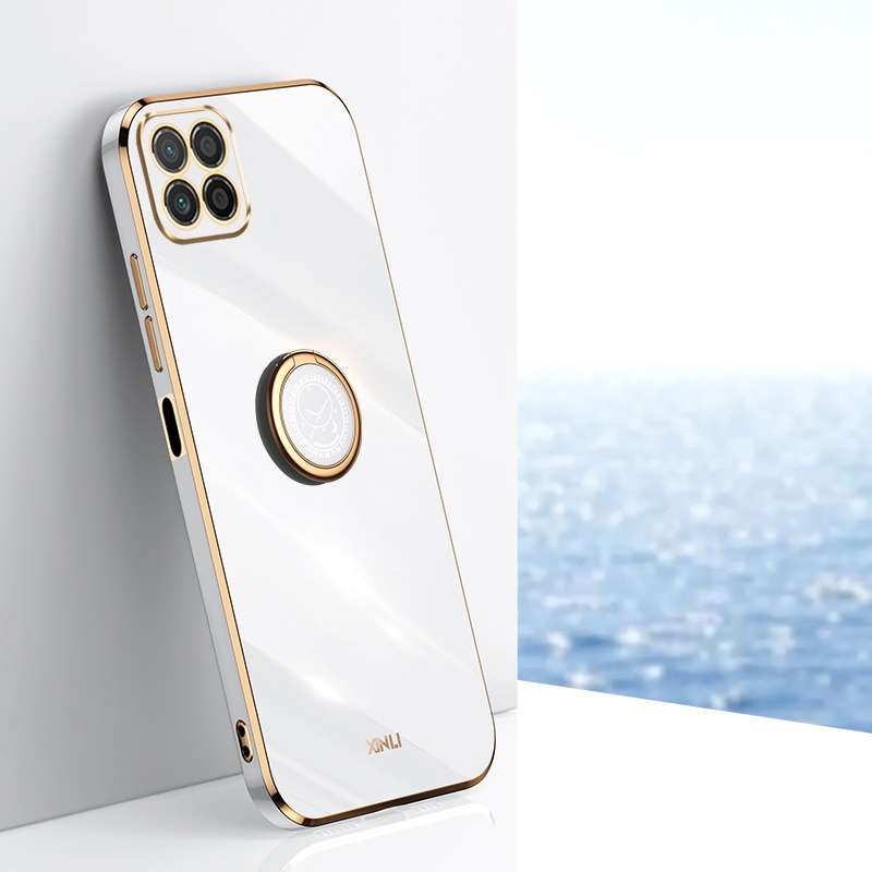 For Honor X8 5G XINLI Straight Edge 6D Electroplate TPU Phone Case with Ring Holder(Black)
