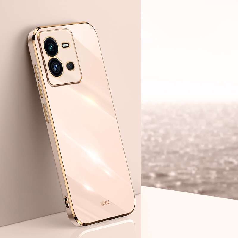 For vivo V25 XINLI Straight Edge 6D Electroplate TPU Phone Case(Celestial Blue)