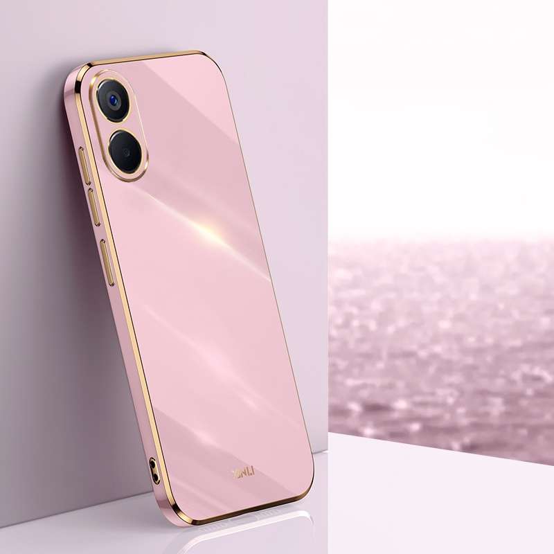 For vivo Y02s 4G XINLI Straight Edge 6D Electroplate TPU Phone Case(White)