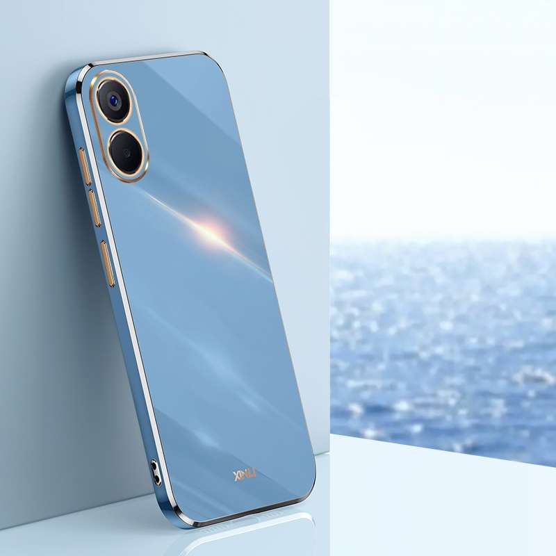 For vivo Y02s 4G XINLI Straight Edge 6D Electroplate TPU Phone Case(White)
