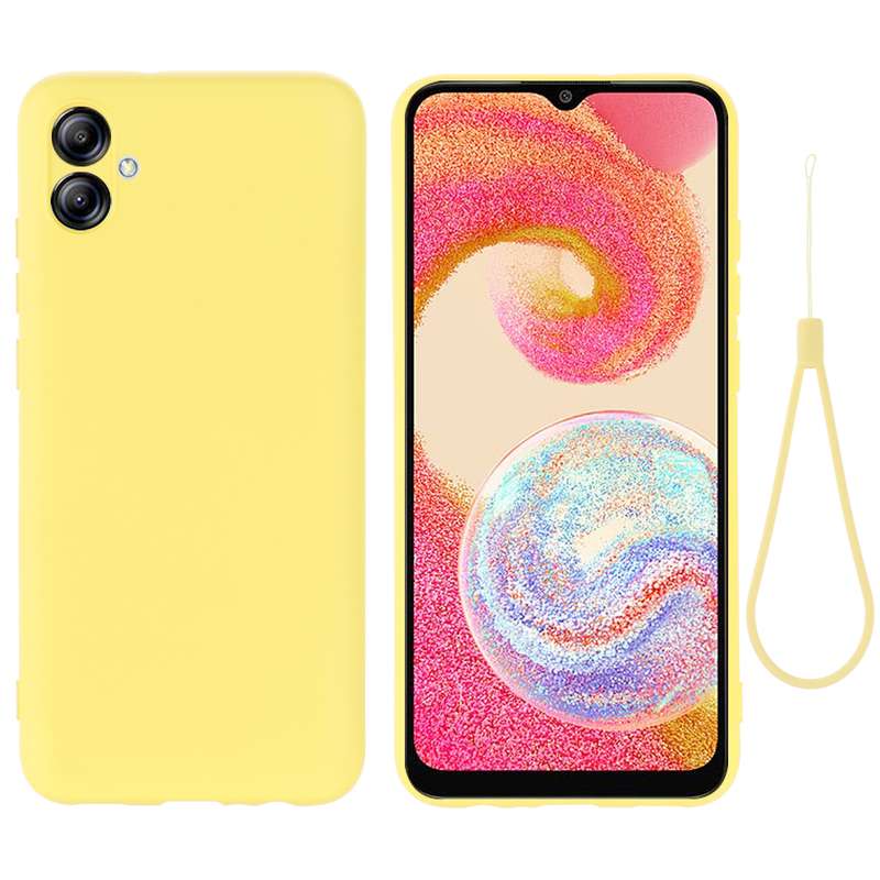 For Samsung Galaxy A04e / M04 / F04 Pure Color Liquid Silicone Shockproof Full Coverage Case(Green)