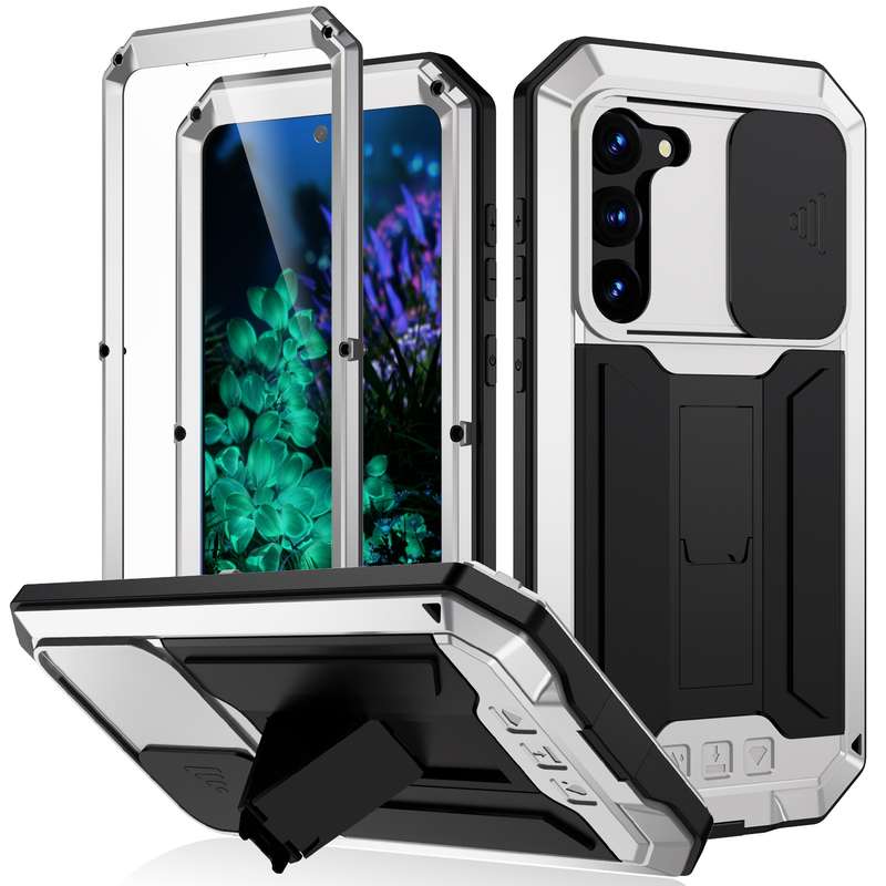 For Samsung Galaxy S23+ 5G R-JUST Sliding Camera Design Life Waterproof Dustproof Shockproof Phone C